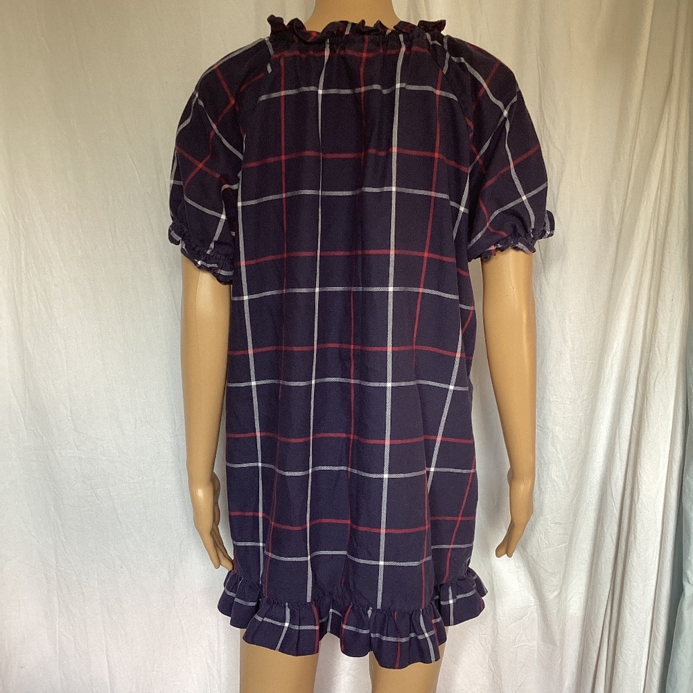 Hill House Navy and Red Plaid Mini Dress - Picture 3 of 5